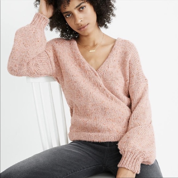 Madewell Sweaters - Madewell Beresford Wrap-Front Pullover Sweater M
